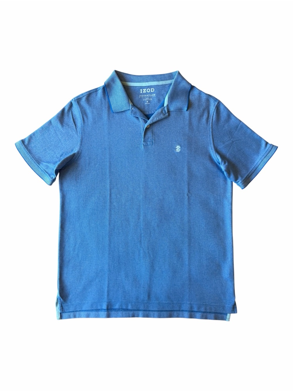IZOD Advantage Performance Polo Shirt Men’s Medium Blue Natural Stretch